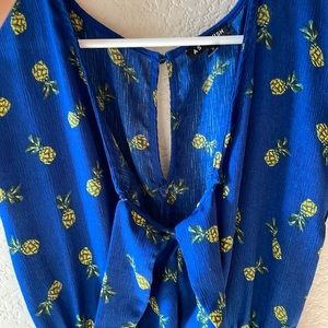 Pineapple Blue As You Wish Romper
